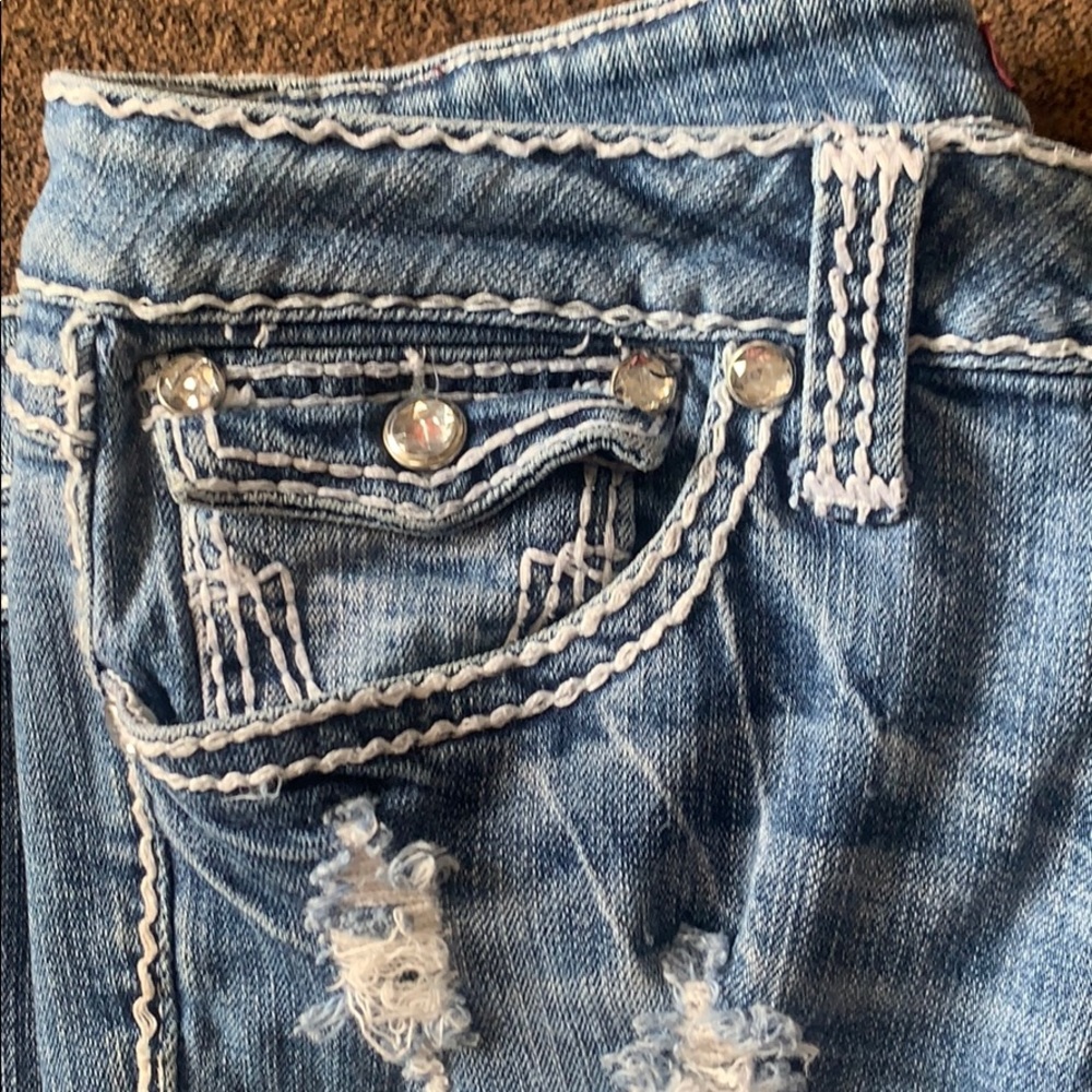 Rhinestone jeans size 11 - Picture 4 of 8